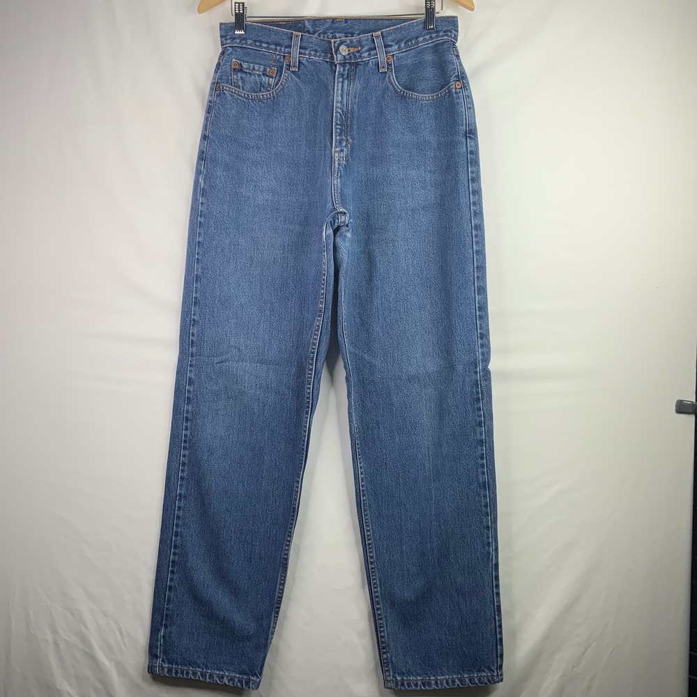 Levis 560 Loose Fit Tapered Leg Medium Wash Blue Denim Jeans High Rise Vintage